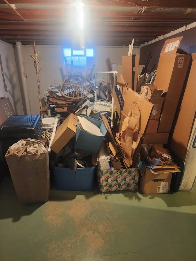 Roll-off dumpster container at job site for Construction Dumpster Rental in Mount Morris